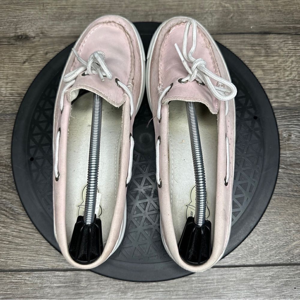 WOMENS SPERRY TOPSIDER BEIGE PINK-NUDE LOAFERS-CUSHION INSOLE--EUC-Size 9 - Picture 2 of 8
